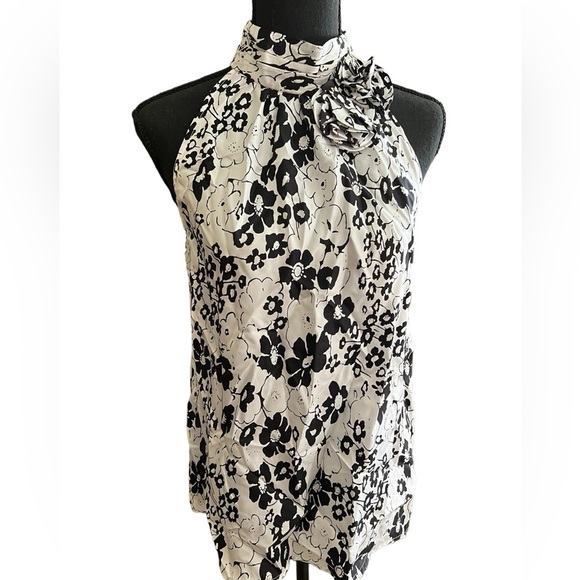 Cynthia Rowley 100% Silk Highneck Sleeveless Top - Picture 5 of 9